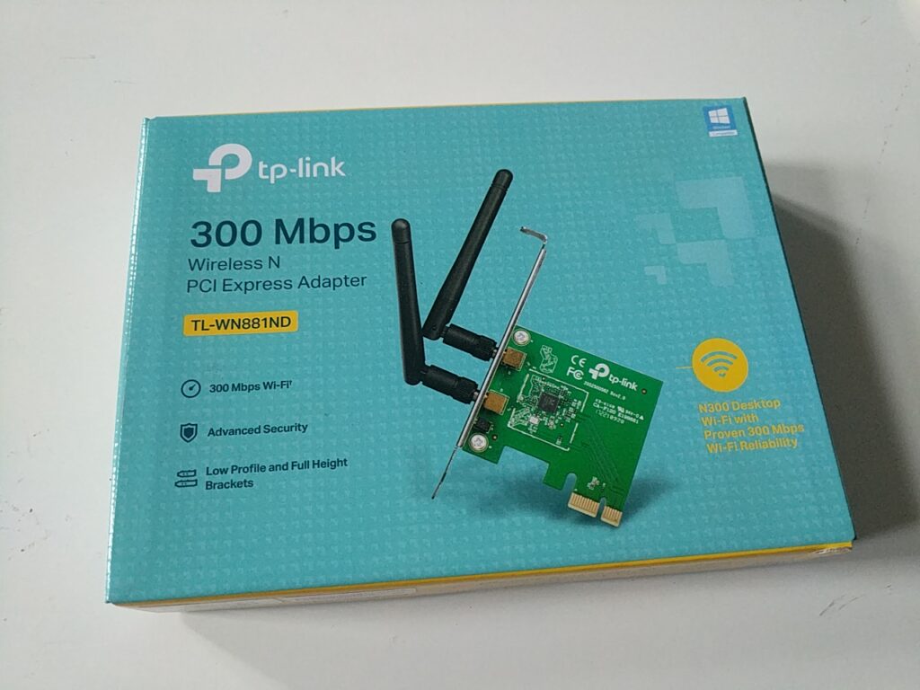 PCI-e WIFI wireless card – TP-LINK 300 Mbps Wireless N – Recyclops