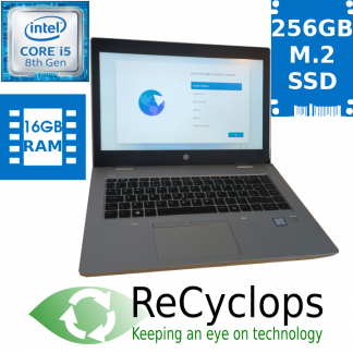 HP ProBook 640 G5, 14" Windows 11 Laptop, i5, 8 or 16GB, 256GB SSD Full HD