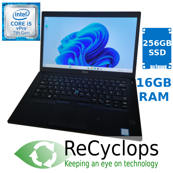 Dell Latitude 7490 14" Laptop – Core I7-8650, 16GB RAM, 512GB SSD, Windows 11 Pro (Refurbished Excellent)